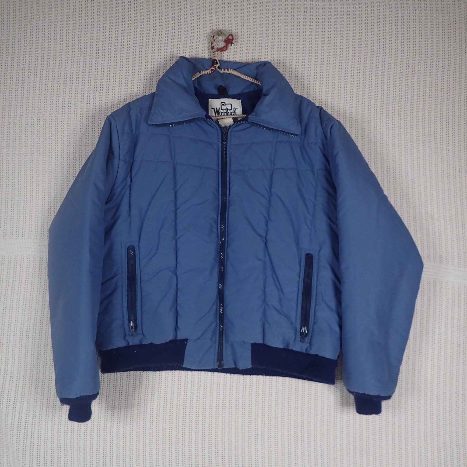 Vintage Woolrich Mens Blue Jacket Coat Quallofil Insulation Size: L